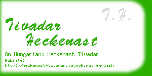 tivadar heckenast business card